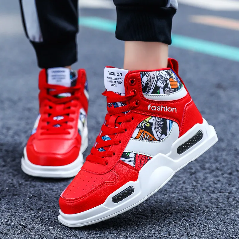 Red2 Брендовые кроссовки; мужская повседневная обувь; мужские кроссовки; трендовая Роскошная светящаяся обувь унисекс; Мужская трендовая обувь на плоской подошве; zapatillas hombre; Новинка - Цвет: Red2