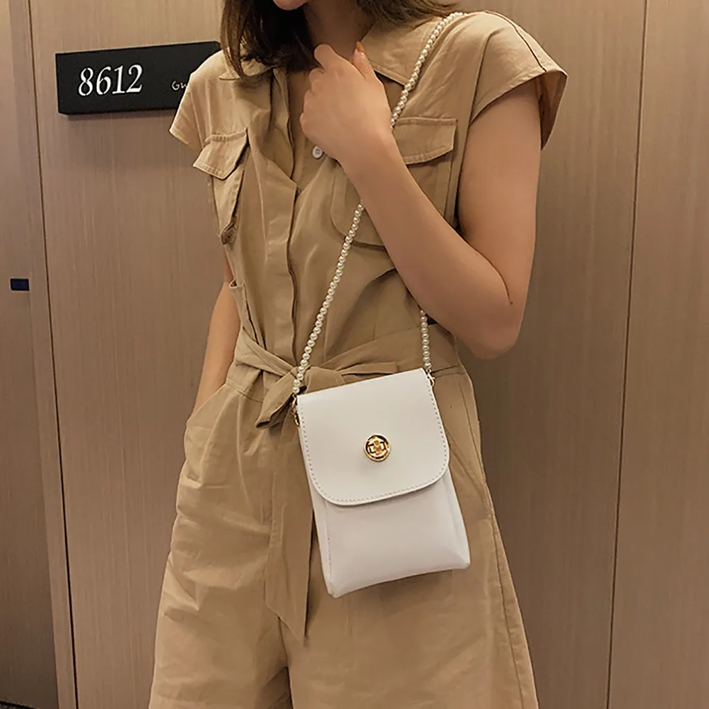 

crossbody bags for Women's Fashion Coin Purse Pearl Bag Lock Casual Black White Bag Shoulder Bag torebki damskie