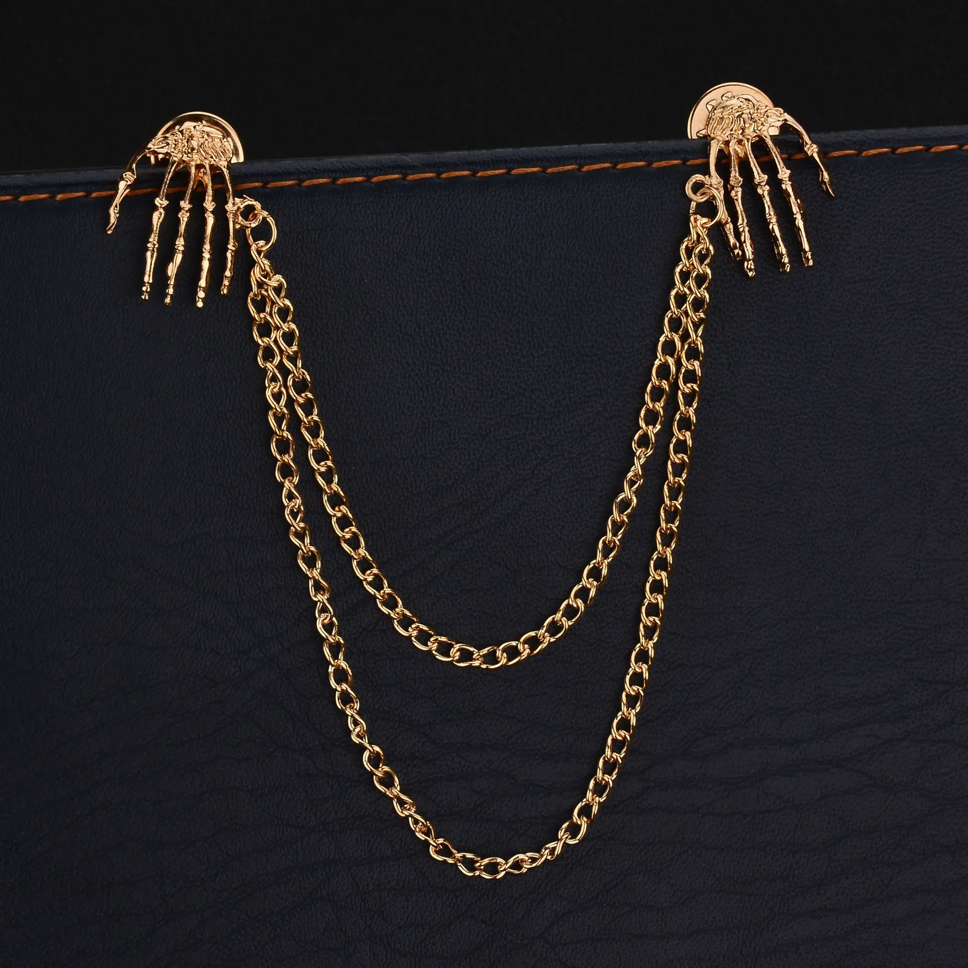 Accessories Korean-style Shirt Hand Bone Ghost Claw Collar Pin Collar Chain Pin Buckle Cool Brooch Collar Single-Breasted Collar