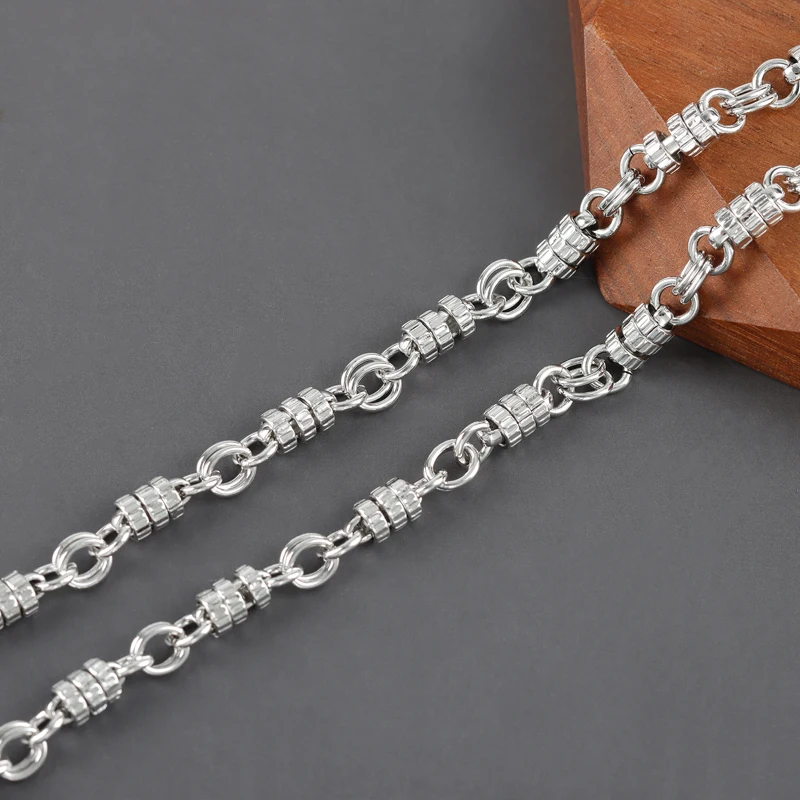 YEGUI C253, DIY-Kette, 18 Karat vergoldet, Kupfermetall, rhodiniert, Schmuckzubehör, DIY-Armband-Halskette, Schmuckherstellung, 50 cm/Menge – Detail 2