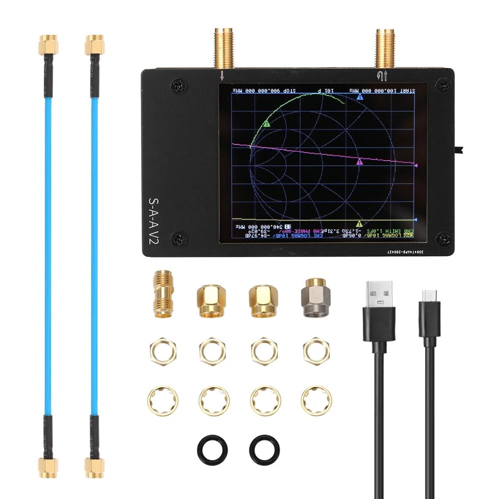 NanoVNA V2 Analyseur de r/éseau vectoriel de 2,8 S-A-A-A-2 NanoVNA Antenne Analyzer Onde Courtes HF VHF UHF avec /étui