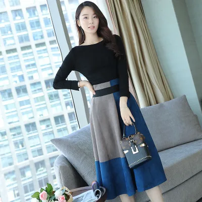 

2017 Autumn Clothing New Style Korean-style Hipster Fashion Elegant Dress Two-Piece Women's Fashion