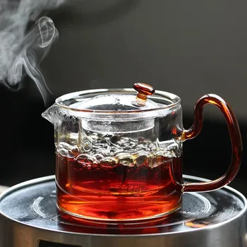 

High-temperature Resistant Borosilicate Thick Water Boiling Tea Pot Glass Explosion-Proof Broken Water Pot Heat-Resistant Tea Co