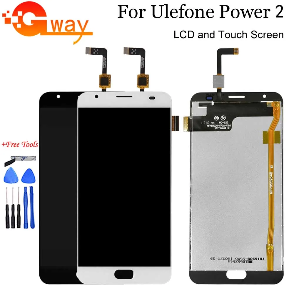 Черный/белый 1920x1080 для 5 &quotUlefone power 2 ЖК-дисплей и кодирующий преобразователь