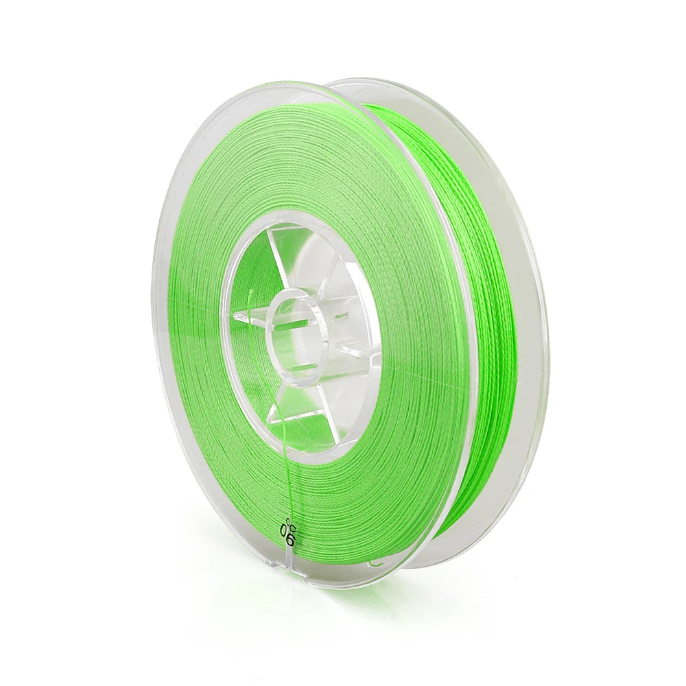 Fishing Line Braided 4 Strands 100M 300M Super PE Light Green 2-100LBS Test  0.06 0.08 0.1 0.55mm Strong Line Roll