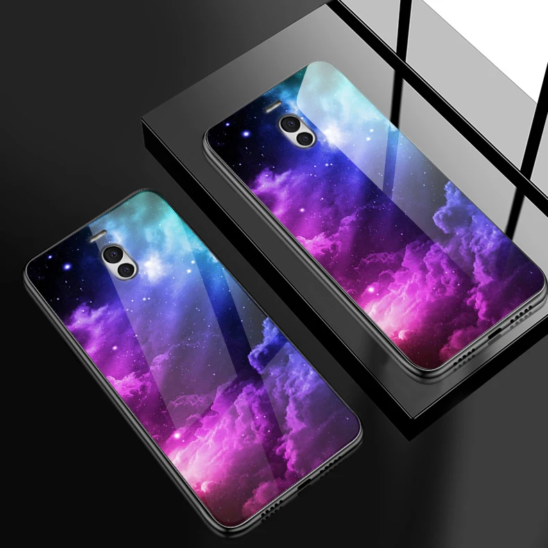 W130 Чехол из закаленного стекла для Meizu 16th Plus M5 M6 M8 M9 Note для iPhone 5S, SE 6 6S 7 8 Plus XR XS MAX роскошный противоударный жесткий чехол - Цвет: W130