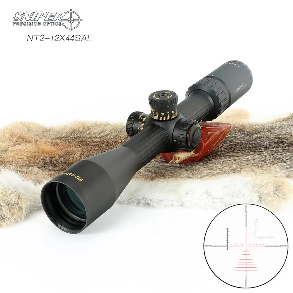 

SNIPER NT 2-12x44SF Super Side Focus Rifle Scope Long Range Powerful Sights for .308 .338 .50 Hunting Target Shooting Riflescope
