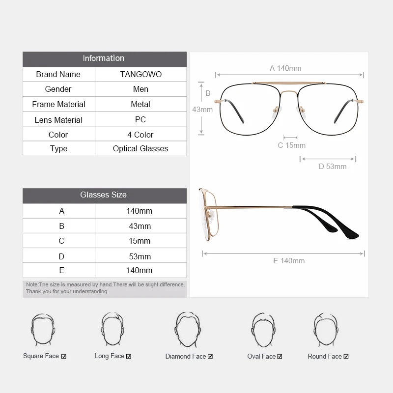 TANGOWO, мужские очки, оправа, оптическая близорукость, очки, мужские очки, оправа, Perscription, очки, прозрачные линзы, очки, Чашма