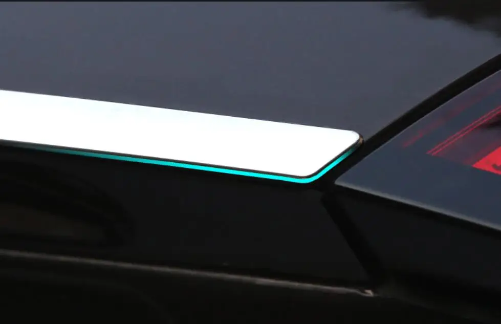 Car Trunk Trim Car Styling Exterior Stainless Steel Rear Trunk Steamer Lid Cover Trim 1Pcs For Q5 2009-2015