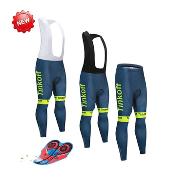 

tinkoff 2020 Spring Men Cycling Long Pants bike Wear Bib Pants High-quality 9D Gel Pad MTB bicycle Ropa Ciclismo Hombre