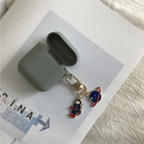style 10 Космический астронавт, космонавт силиконовый чехол для Apple Airpods 1 2 аксессуары чехол Защитный чехол Сумка Коробка Чехол для наушников брелок - Цвет: style 10
