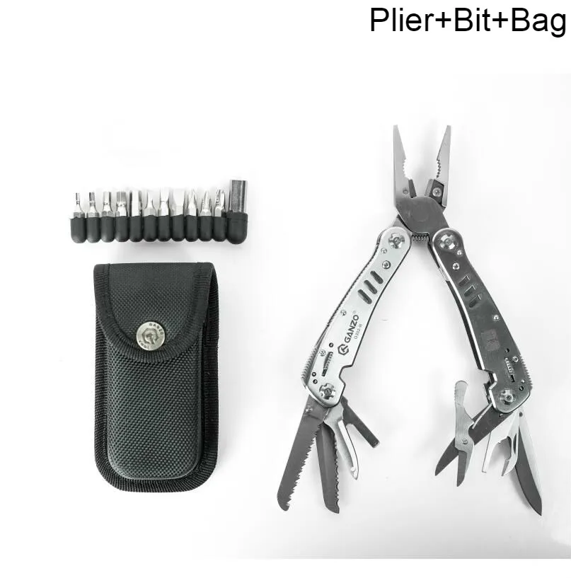PLier without box Ganzo G302H вольфрамовые сменные лезвия Мульти плоскогубцы; Набор инструментов сумка комбинация из нержавеющей стали Складной нож длинный нос плоскогубцы - Цвет: PLier without box