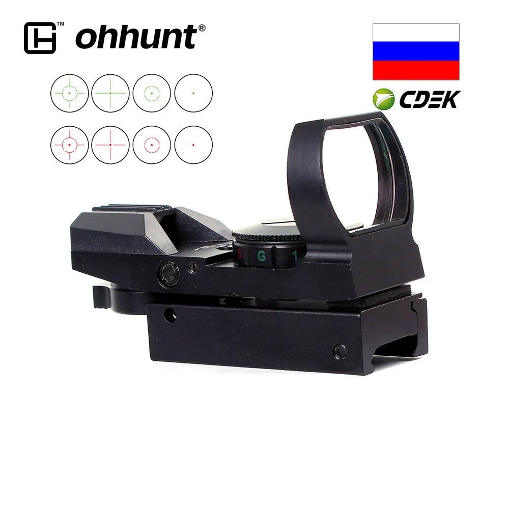 Ohhunt тактическая Оптика 4 Мульти прицел 1X22X33 красный зеленый точка 20 мм рельсовое