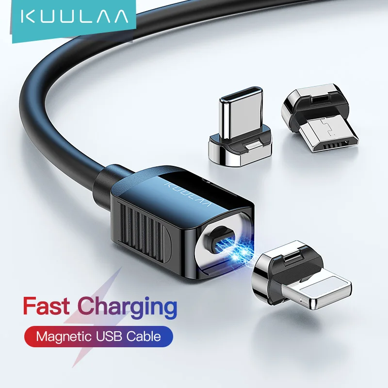 Магнитный кабель KUULAA шнур USB Type-C Micro C для iPhone Xiaomi Samsung магнитный телефонный