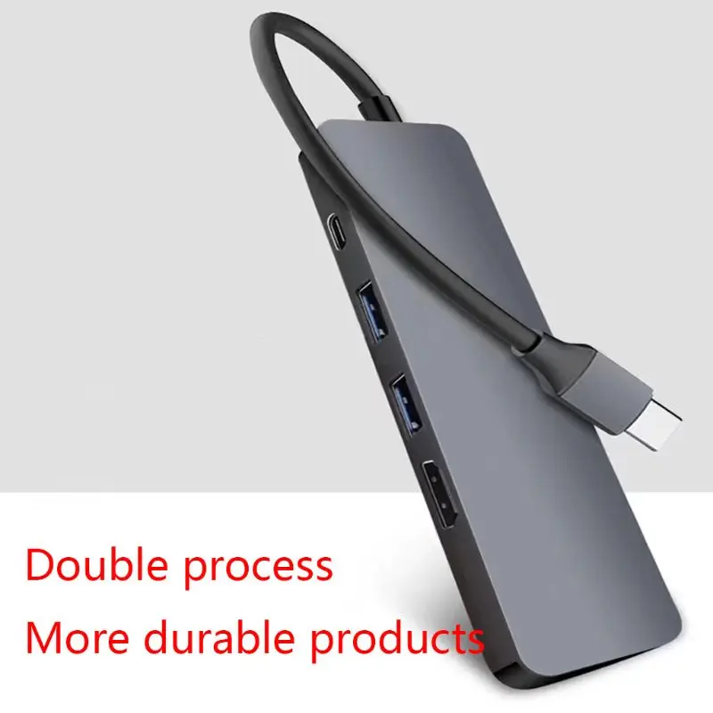 5 в 1 концентратор USB Type C HDMI 4K USB C концентратор для Gigabit Ethernet Rj45 Lan адаптер для MacBook Pro USB-C зарядное устройство конвертер D08A