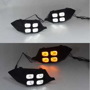 

FOR Mitsubishi Pajero Sport 2016 2017 double color LED daytime running light fog lamp 2pcs