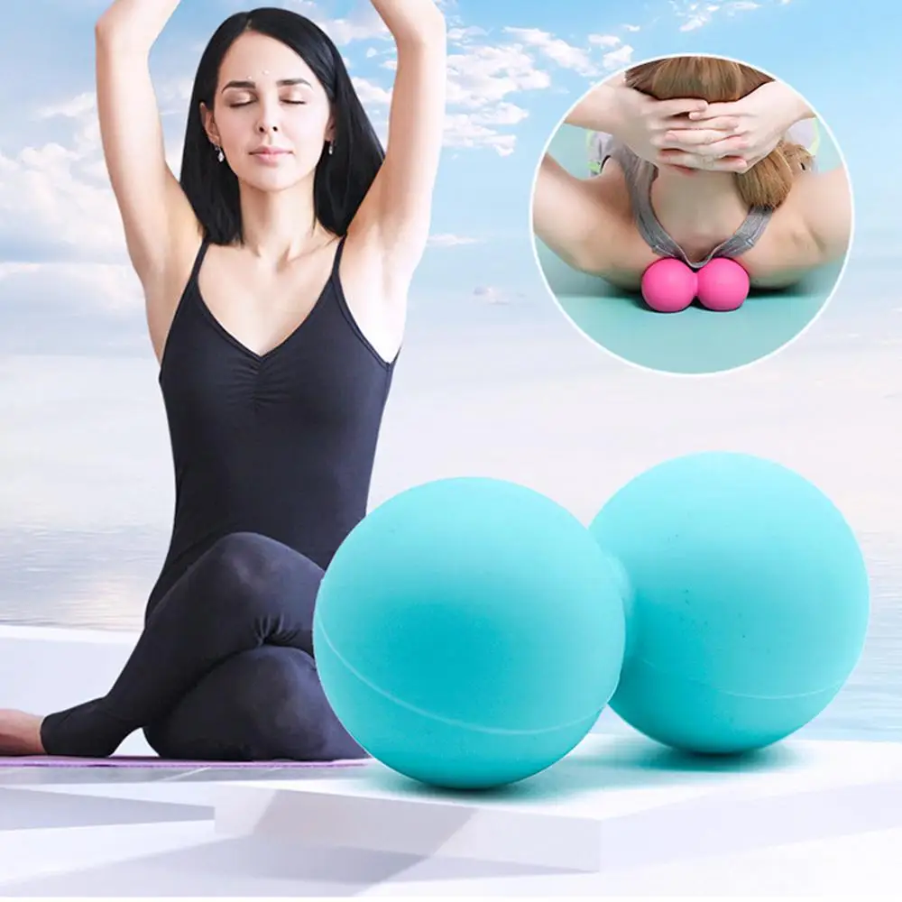 

Yoga Hockey Fascial Massage Ball TPE Peanut Fitness Ball for Foot Back Arm Muscle Relax Stress Relief Home Exercise Gym Workout