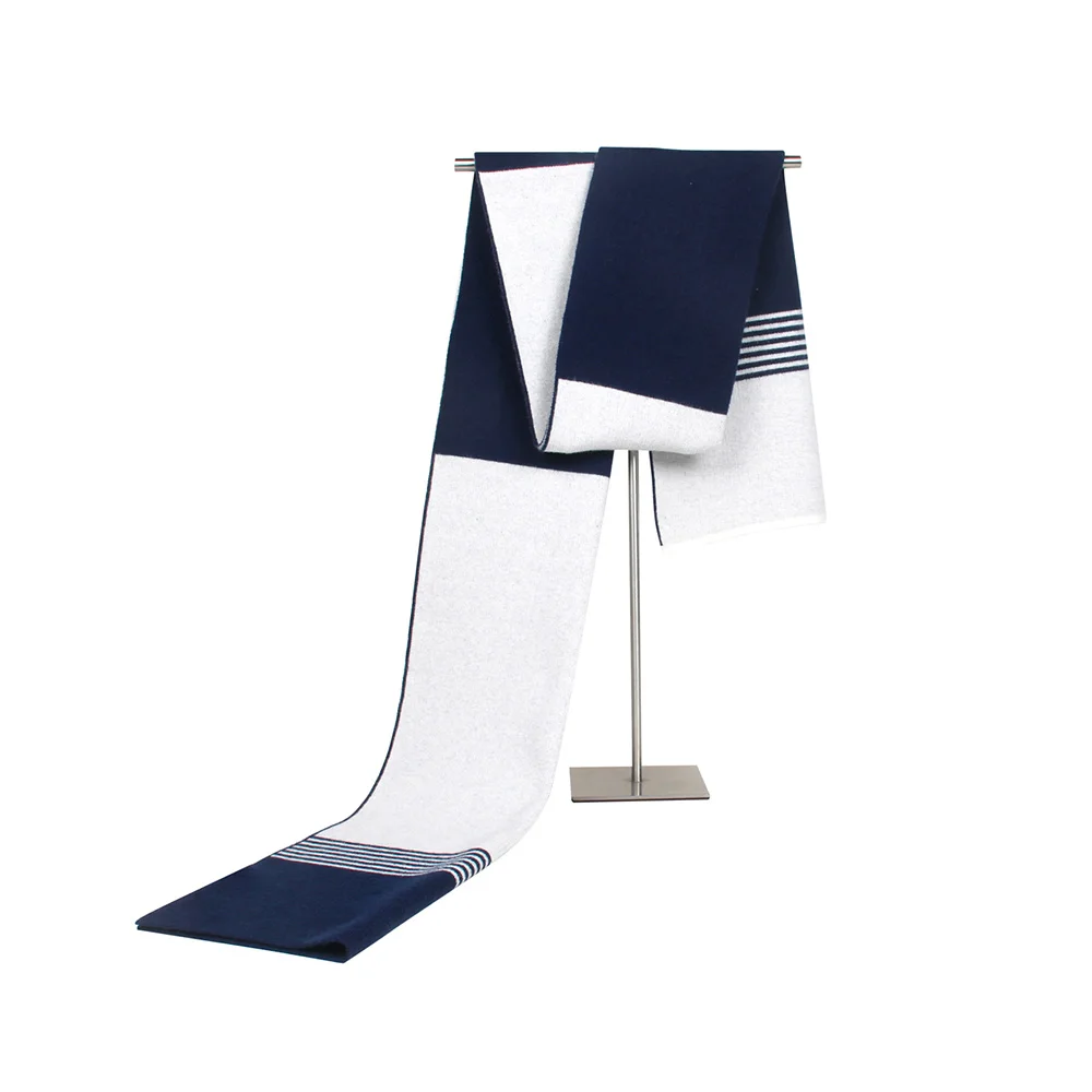 Blue Men Scarf FS новые теплые осень зима длинные мягкие кашемировый шарф шаль для мужчин плед пашмины шарфы женщин платки Hombre черный серый Hombre черный серый - Цвет: Blue Men Scarf