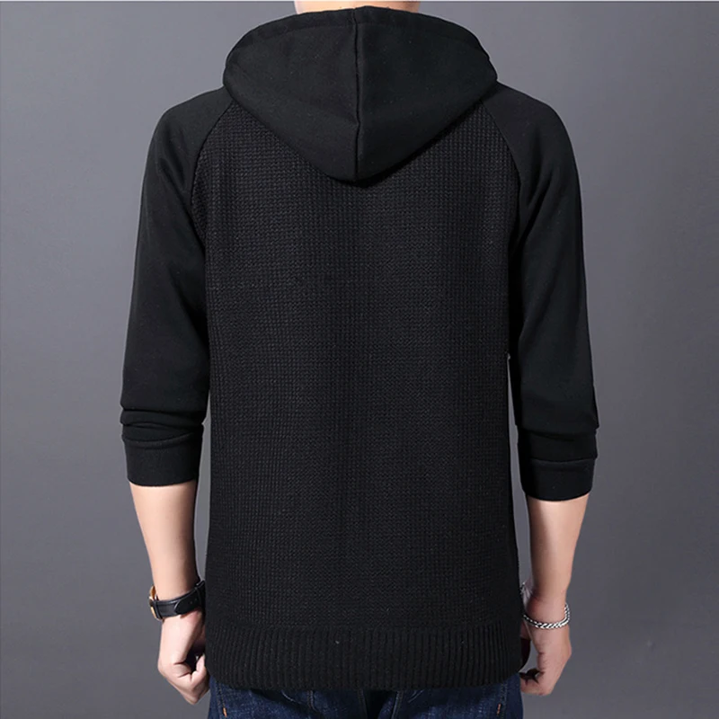 2019 winter youth men's hooded cardigan brand sweater plus velvet thick sweater warm sweater coat 2019 winter youth men's hooded cardigan brand sweater plus velvet thick sweater warm sweater coat