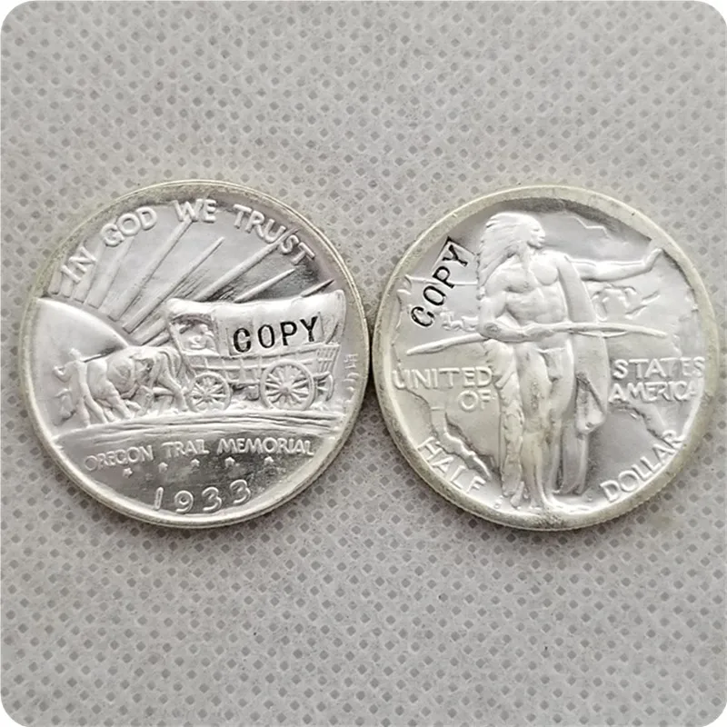 UNC silver USA 1926-1939 Oregon Trail Memorial половина копия доллара монеты
