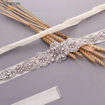 

TOPQUEEN S433 Belts for Formal Dresses Wedding Sash Bridesmaid Belt Pearl Belts for Women Rhinestone Belt for Wedding Party Belt