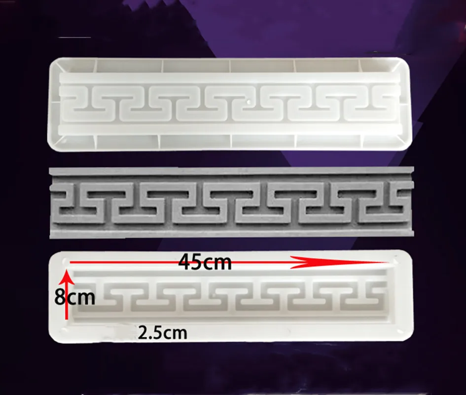 Cement Antique Brick Square Mould Garden Path Making Brick Mold 3D Carving Anti-Slip Concrete Plastic Paving Molds 45x8x2.5cm concrete molds garden path molds