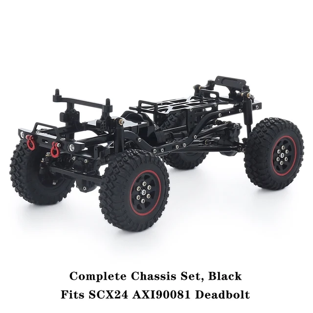 1/24 RC Crawler All Metal Chassis Assembled CNC Anodized for Axial SCX24 AXI90081 Deadbolt AXI00001 1967 Chevrolet C10 Upgrade