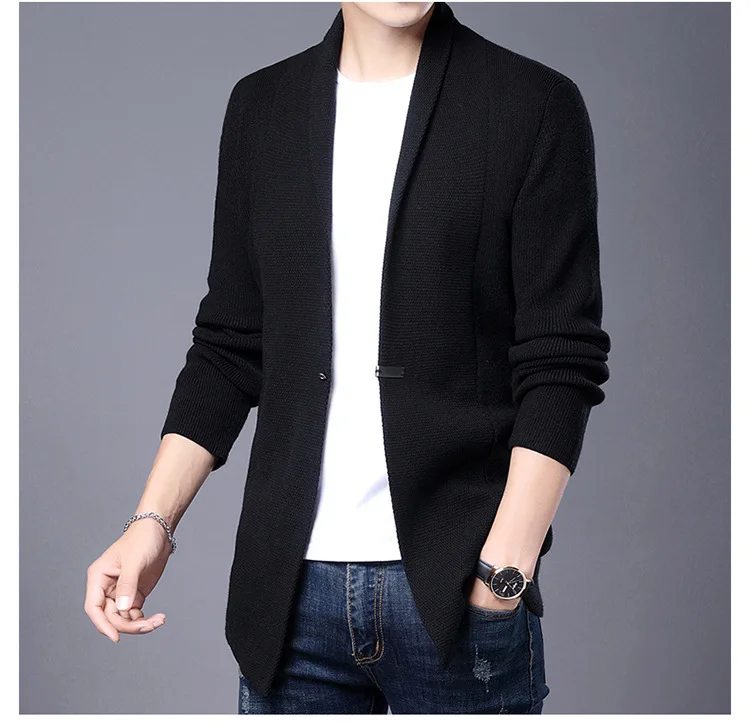 Top Quality New Streetwear Brand Fashion Woolen Slim Knit Cardigan Men Japanese Sweater Casual Coats Jacket Mens Clothes 2023_voghion.com