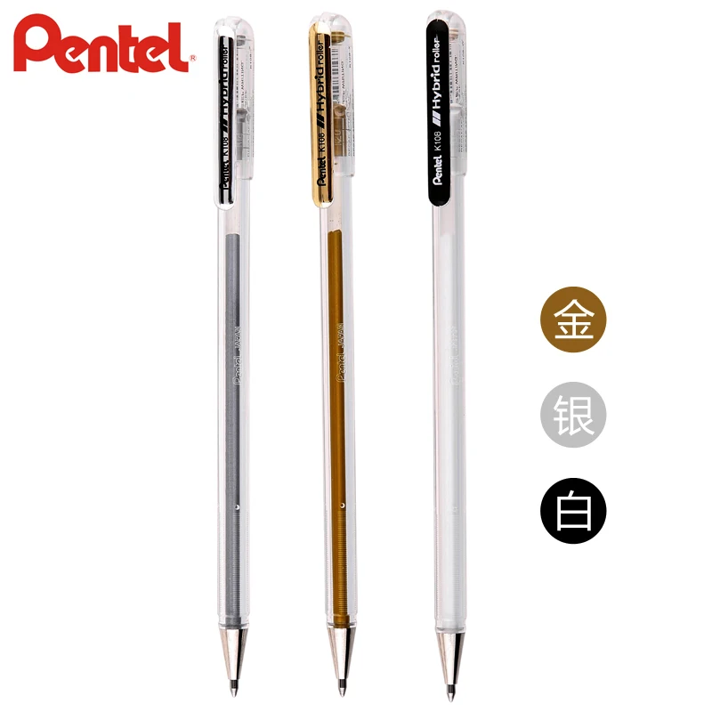 1 шт. Гибридный ролик Pentel K108 гелевая ручка для рисования шариковая с умственным