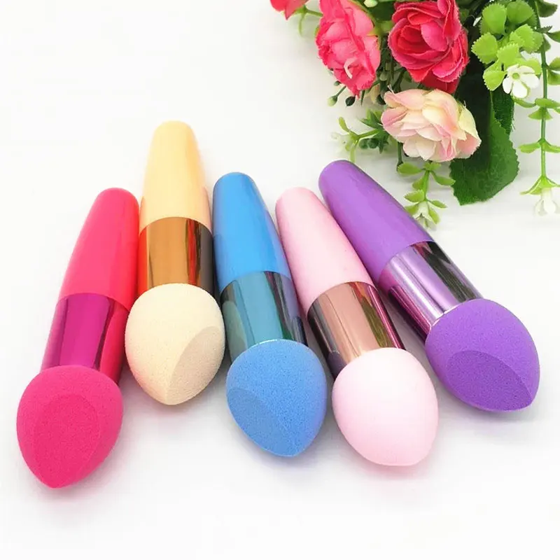 

Fashionable portable egg makeup sponge blender mixed foundation powder puff wet puff flawless pressed powder silky beauty puff