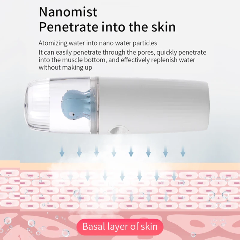 Портативный нано распылитель воздуха USB зарядка увлажнитель 30 мл Увлажняющий