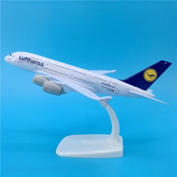 

18cm German Lufthansa A380 Metal Aircraft Model Decoration Lufthansa Free Flight Model Airplane Collectible Decorative Scale Kit