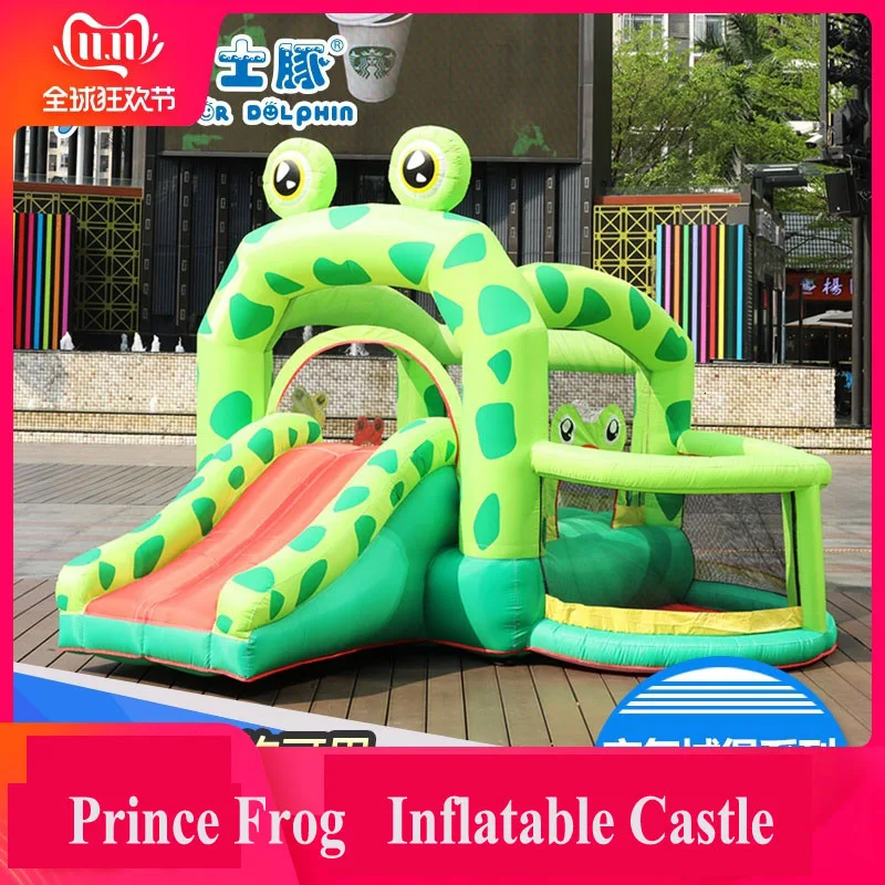 

The Frog Prince Children Inflation Castle Doctor Dolphin Household Small-sized Bounce Bed Slippery Ladder Outdoor Amusement Park