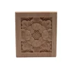 European-style Home Decoration Cabinet Door Bed Decorative Flowers Dongyang Wood Carving White Embryo Long Decals Wood Applique 3