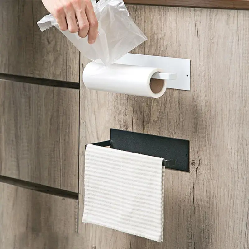Самоклеящийся прочный металлический держатель для салфеток практичная полка для хранения полотенец для ванной комнаты настенная стойка для бумаги без перфорации