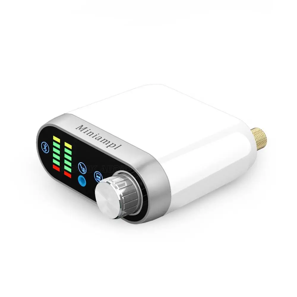 Nobsound HiFi мини Bluetooth 5,0 HiFi усилитель мощности класса D Цифровой усилитель USB звуковая карта AUX 50 Вт* 2 для мобильного планшета MP3 - Цвет: Серебристый