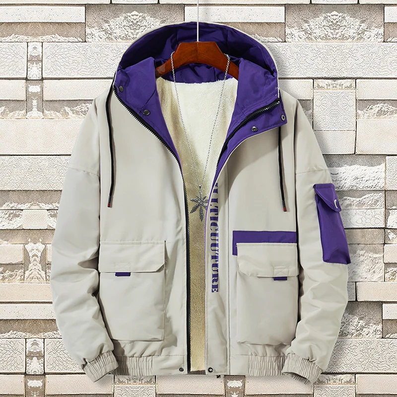 TIEPUS размера плюс 6XL, 7XL, 8XL куртка мужская флисовая с капюшоном модная куртка ВВС мужская верхняя одежда в стиле хип-хоп повседневная мужская куртка