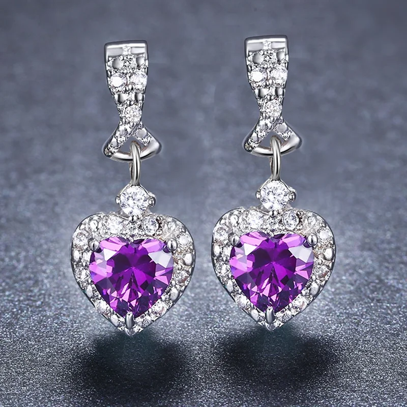 Женские серьги пусеты MDEAN из белого золота с фианитом ААА MSE076|stud earrings|stud earrings for