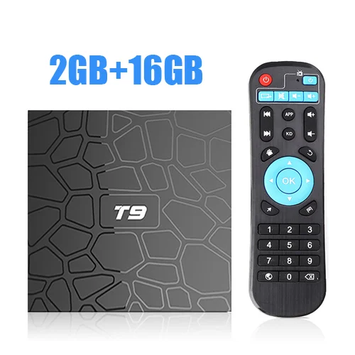 2GB 16GB Android 9,0 tv Box T9 4 Гб ram 64 Гб rom RKchip четырехъядерный Bluetooth 4,0 USB 3,0 4K телеприставка 2,4G/5G двойной wifi смарт медиаплеер - Цвет: 2GB 16GB