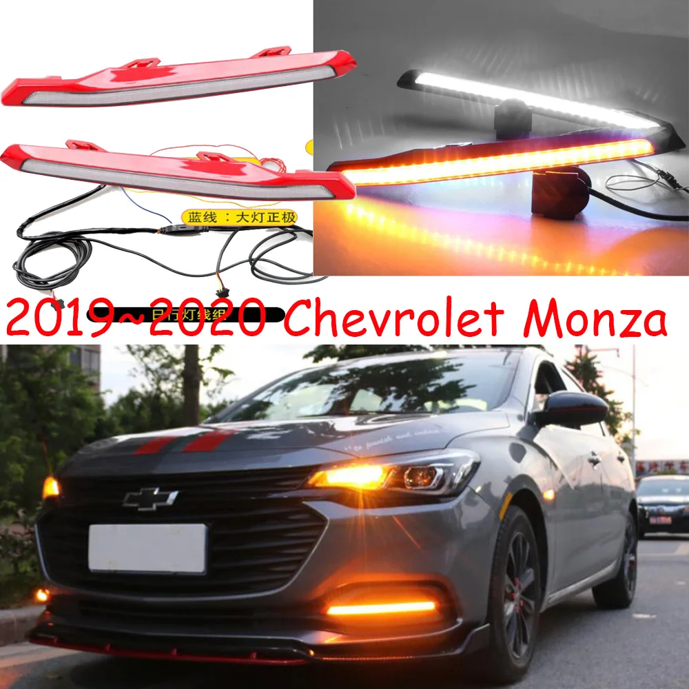 Один комплект 2020y автомобильный бампер головной свет для Chevrolet Monza Противотуманные фары автомобильные аксессуары фары для Chevrolet Monza дневной свет