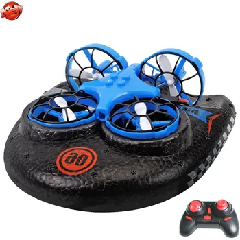 

Water/Land and Air Remote Control Quadcopter Hovercraft Kids RC Toy 2.4G 3 To 1 Deformation Multifunctional RC Hovercraft Drone