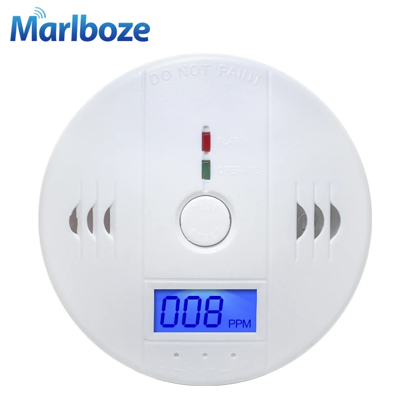 Sensor fotoeléctrico de seguridad para el hogar, Detector de envenenamiento por monóxido de carbono de alta sensibilidad, 85dB, LCD, Independiente