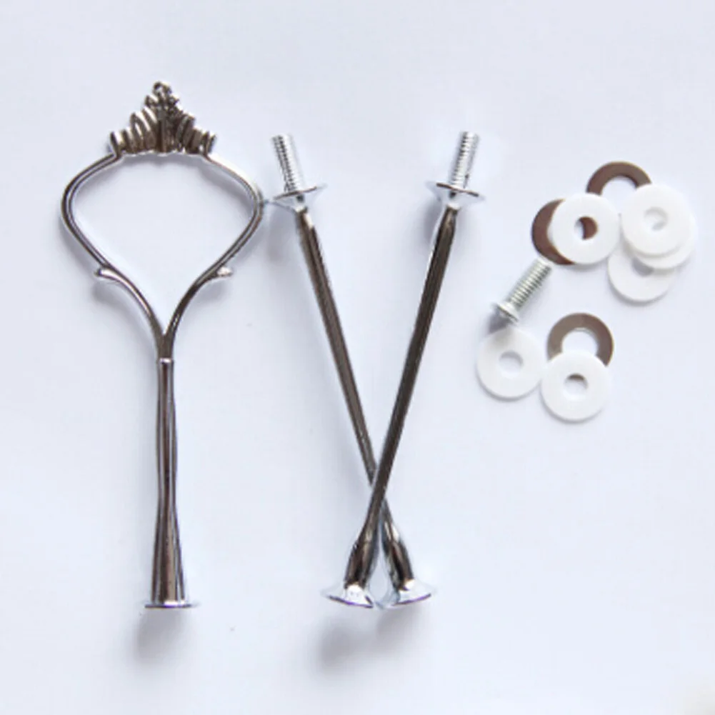 3 Tier Stainless Steel Round Cupcake Stand Wedding Birthday Cake Stand Display Tower Cake Tools Without plate