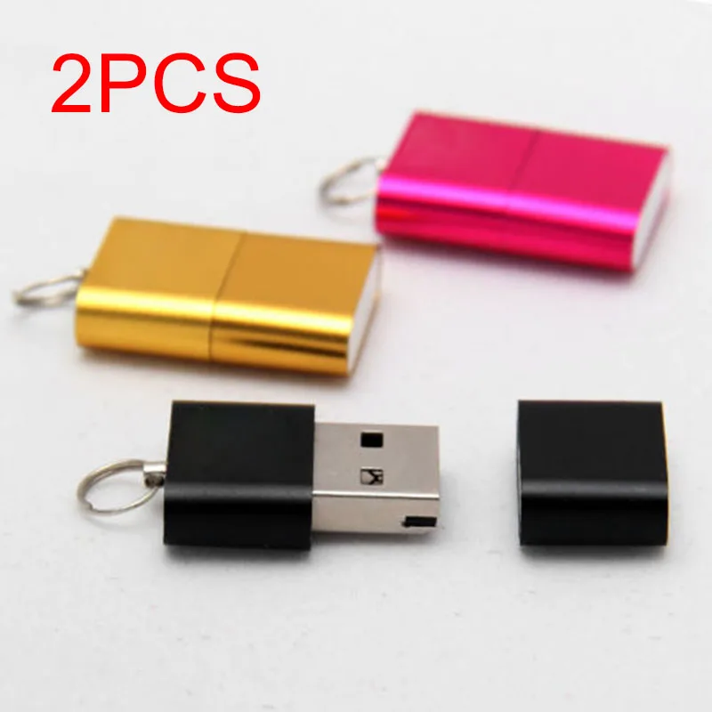 random color Новое поступление 2 шт. мини-кард-ридер Micro SD T-Flash SDHC высокоскоростной USB адаптер - Цвет: random color