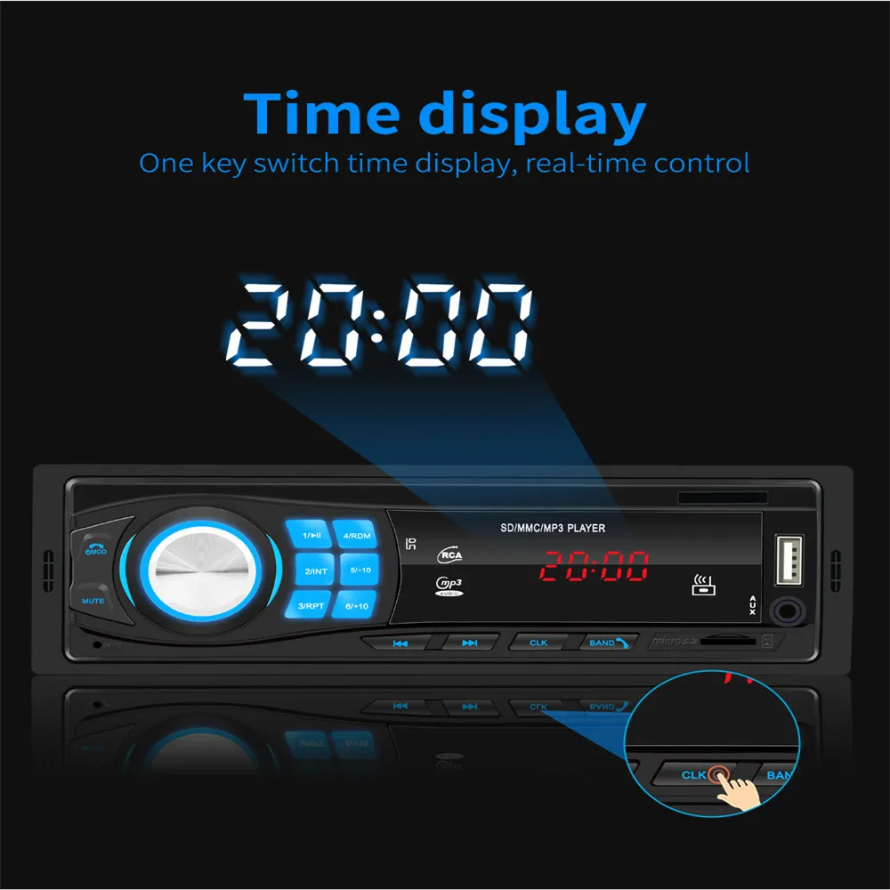 Bluetooth Autoradio 12V Car Stereo Radio FM Aux-IN Input Receiver SD USB In-dash 1 Din Car Radio MP3 Multimedia Player