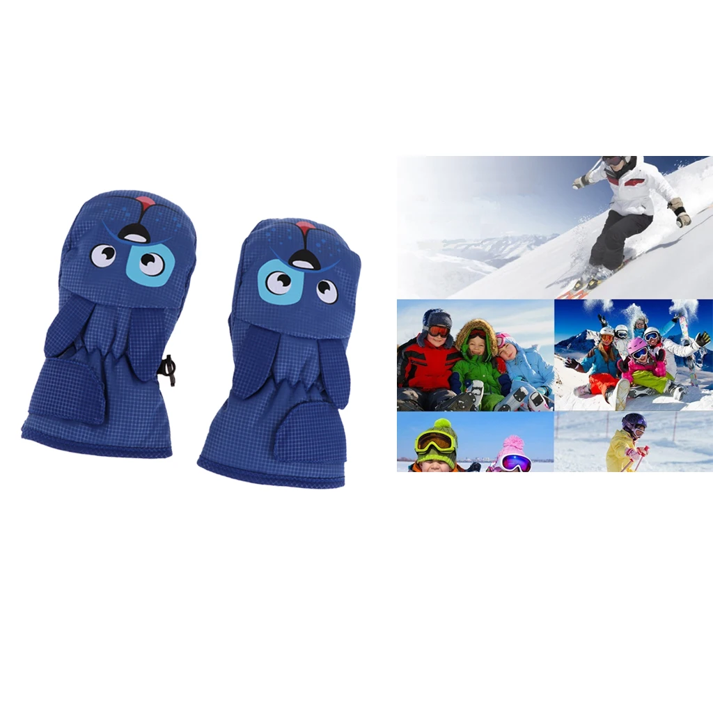 Snow Glasses Ski Goggles Anti UV Dustproof UV Protection with Winter Gloves Kids Ski Goggles Kids Ski Mittens