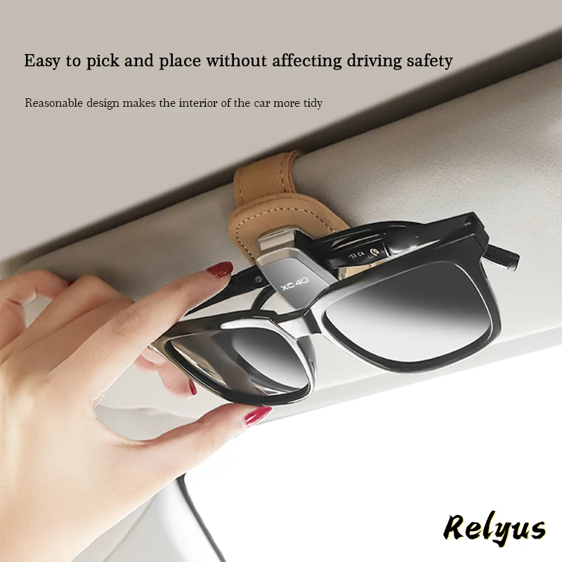 Custodia per occhiali per Auto custodia per biglietti Clip per occhiali  porta occhiali da sole per accessori Auto Volvo XC40 - AliExpress