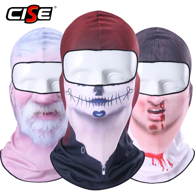 3D клоун борода Мужская мотоциклетная Балаклава полная маска для лица шлем лайнер
