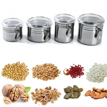 

Kitchen Sealed Cans Stainless Steel Storage Box Tea Tobacco Coffee Beans Storage Tanks Food Jars Preservation Bottle Tools