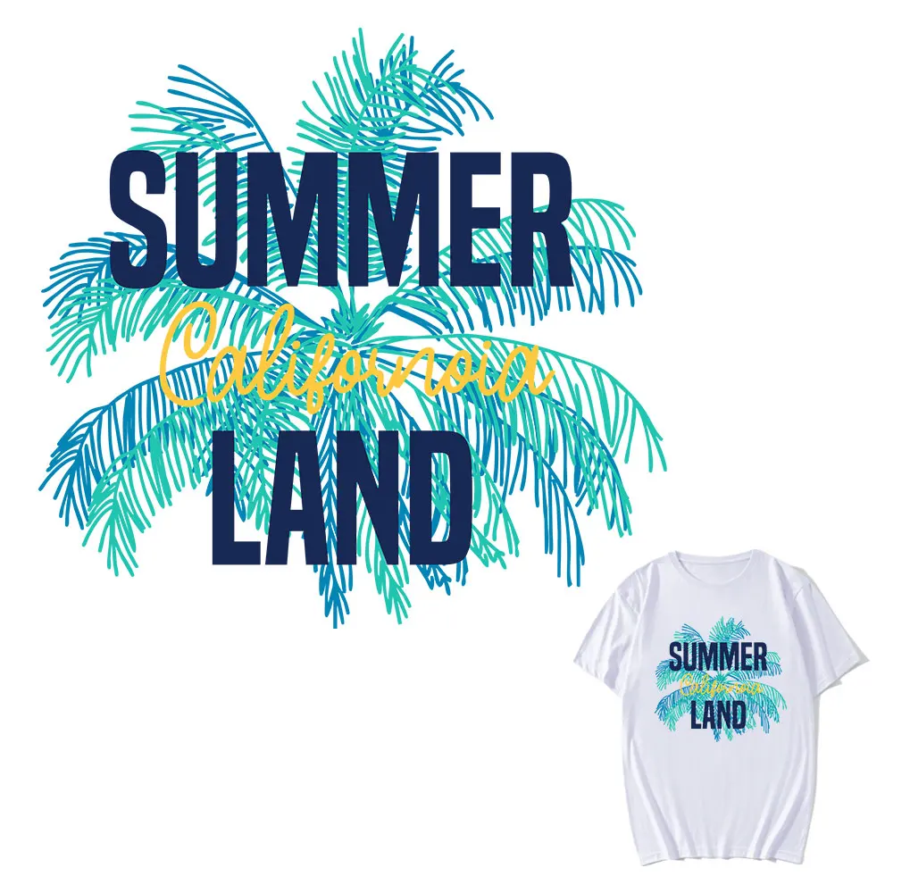 Летние нашивки Land для футболки термопереводные наклейки A-level моющиеся